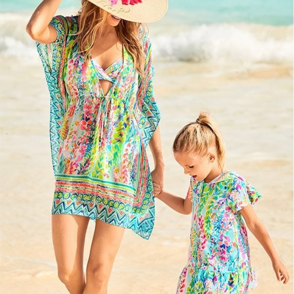 NWT Catch The Wave Gardenia Caftan/Coverup SM - Picture 10 of 11